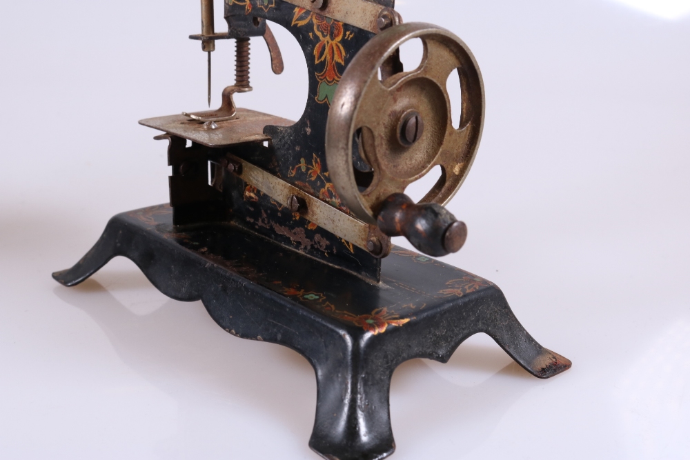 Three Antique Miniature Toy Sewing Machines - Image 8 of 17