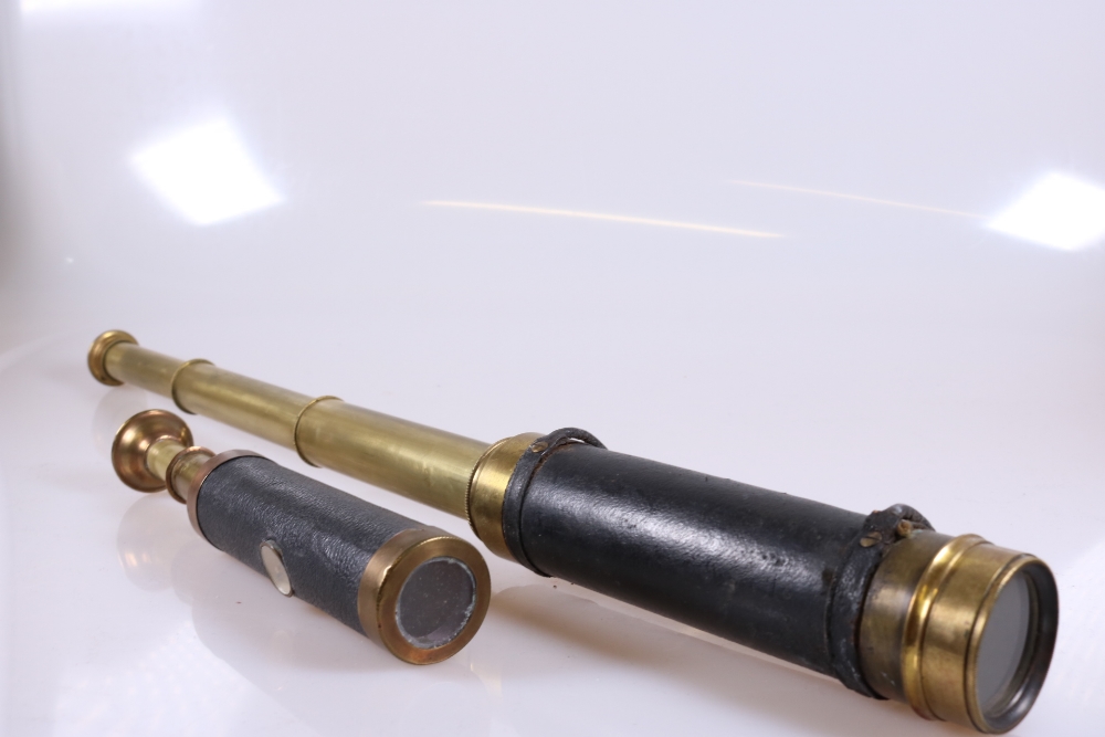 Antique Leather & Brass Telescopes - Image 8 of 12