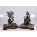 Two large "Myth and Magic" Pewter Figures