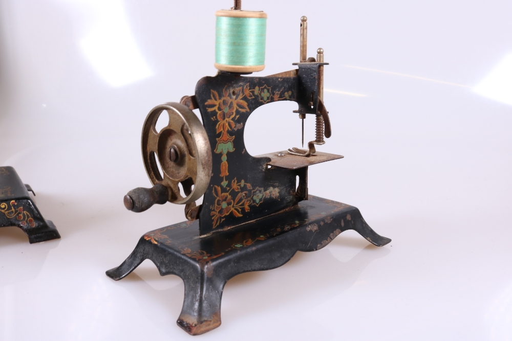 Three Antique Miniature Toy Sewing Machines - Image 9 of 17