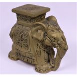 Ceramic Elephant Plant Stand in Gold