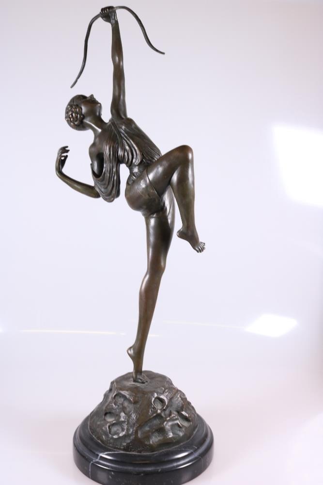 Bronze Statue of a Diana by Pierre Le Faguays