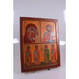 A Russian Hand Painted Icon on Panel