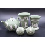 Five Green Wedgewood Items