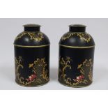 Chinese Hand Painted Tea Tins