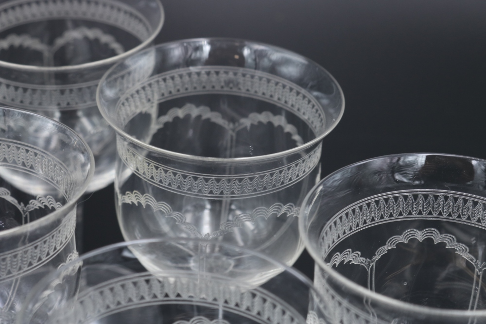 Six Stuart Crystal Sherry Glasses & Six Crystal Wine Glasses - Image 6 of 8