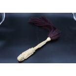 Antique Carved Ivory Fly Whisk of An Egyptian Pharaoh