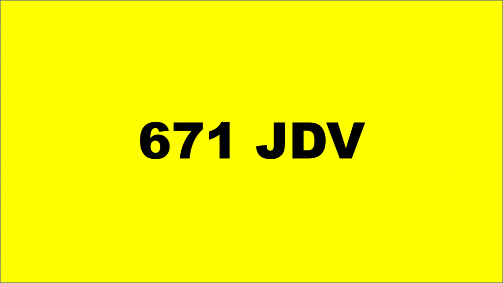REGISTRATION - 671 JDV