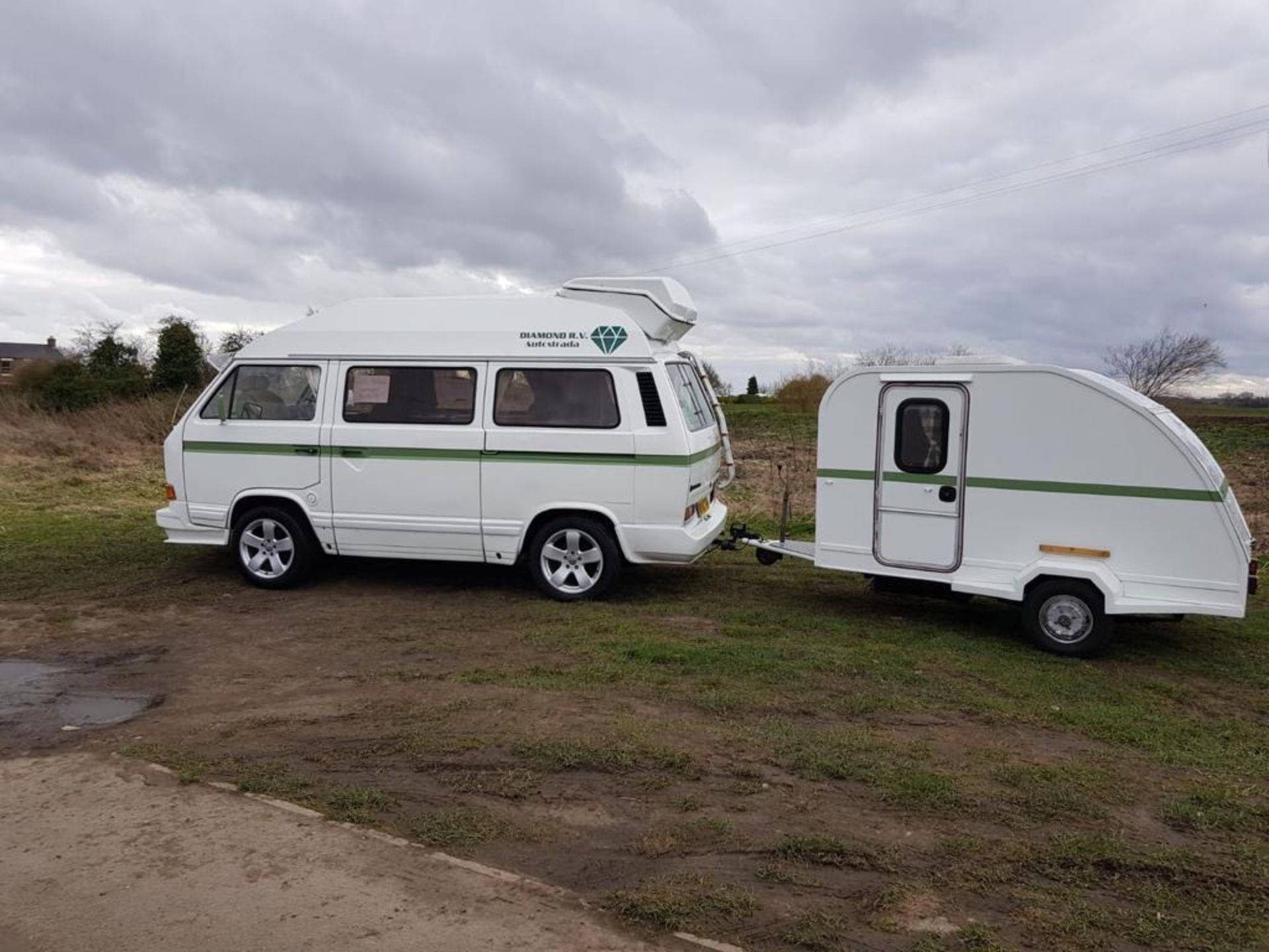 1985 Volkswagen Transporter Diamond Autostrada with Teardrop Caravan