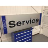 Original double sided and illuminated Ford Dealer Service sign
