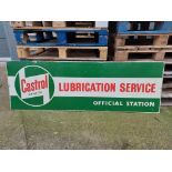 Large Castrol Lubrication Service Tin Sign