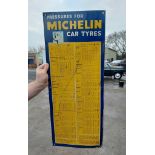 Michelin Car Tyres Tin Sign depicting 1950's & early 1960's cars