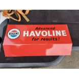 New Old Stock Regent Havoline Shelf Top Sign