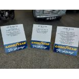 3 Goodyear Tyre Lotus Classic Racing Team Racing Tyre Advertising Fibreboard Signs