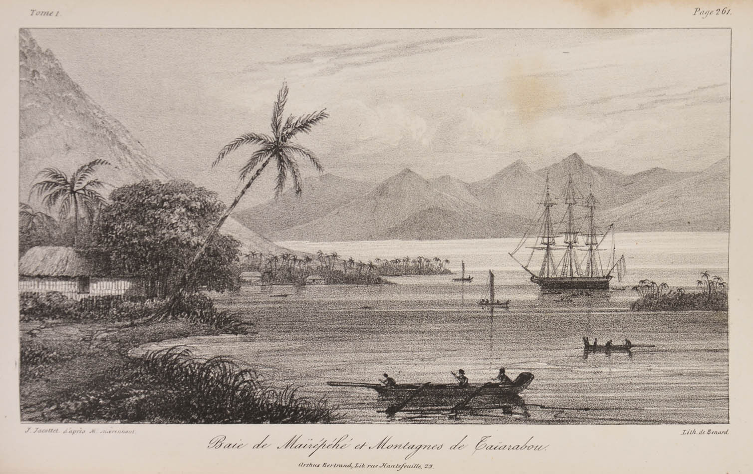 Moerenhout, Voyages aux iles du Grand Ocean, first edition, Paris 1837.