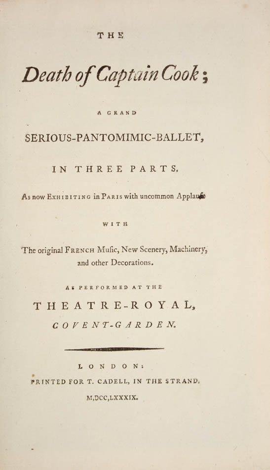 J-F Arnould, The Death of Captain Cook, first edition, London 1789.