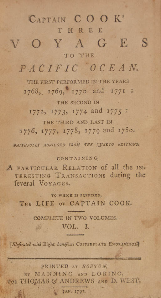 Captain Cook's three Voyages..., first American edition, Boston 1797. - Image 3 of 5