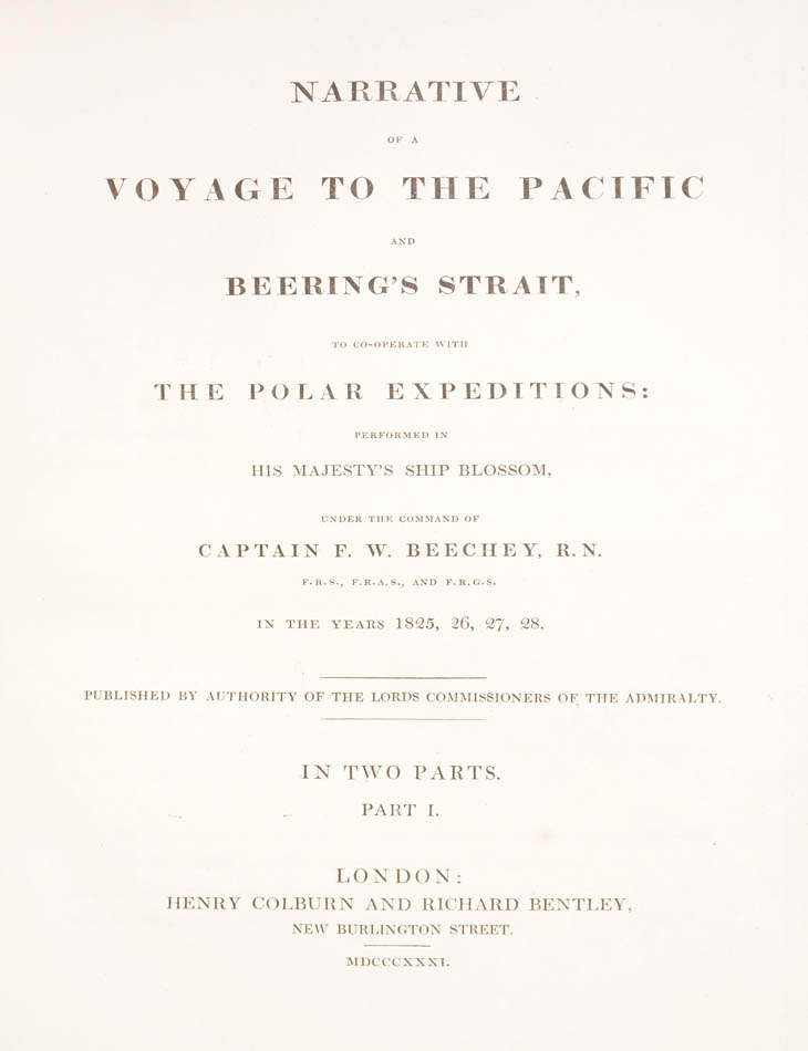 F.W. Beechey, Narrative of a Voyage to the Pacific..., first edition, 1831. - Image 3 of 5