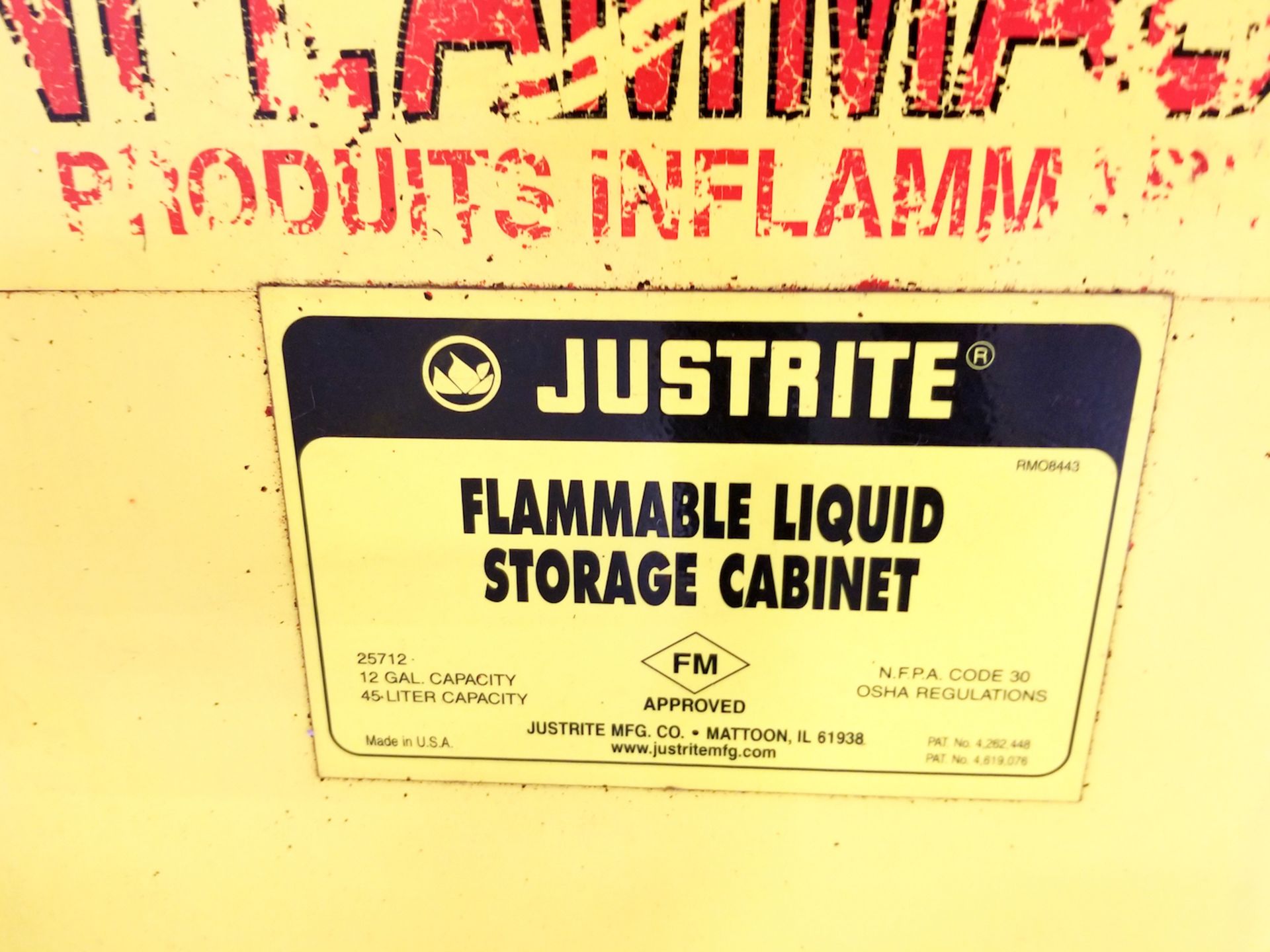 JustRite Flammable Liquid Storage Cabinet 12-Gallon Capacity - Image 2 of 2