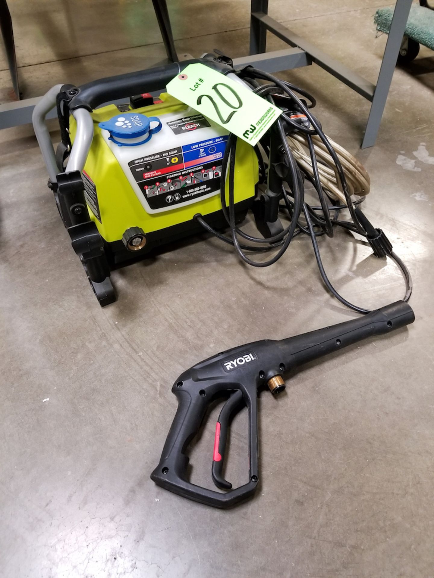 Ryobi Electric Pressure Washer 1600PSI Max, 120V