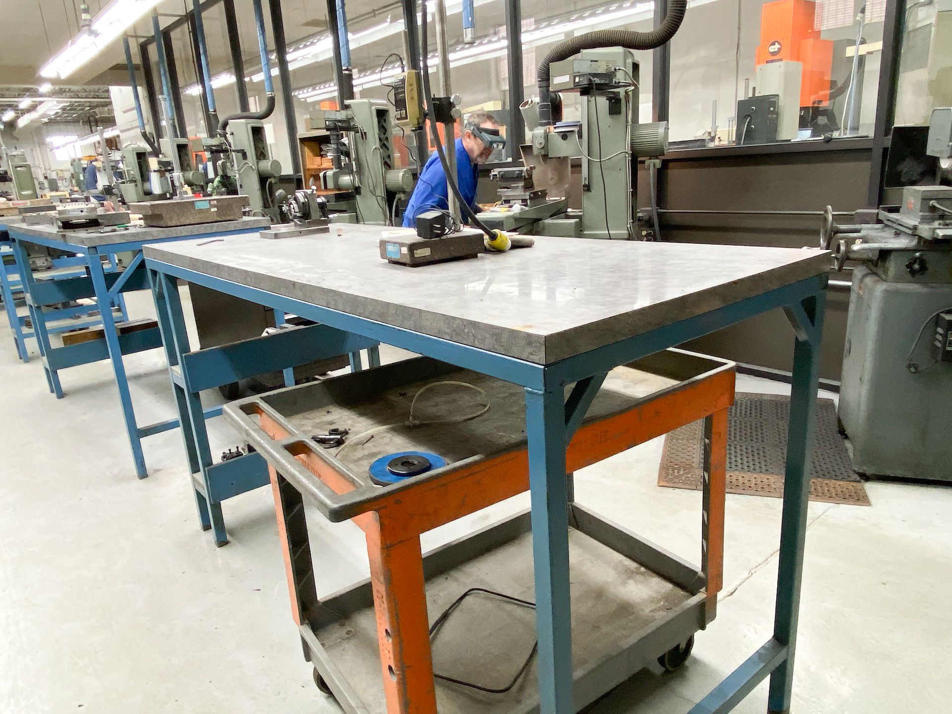 Work Table with Shelving (Blue)