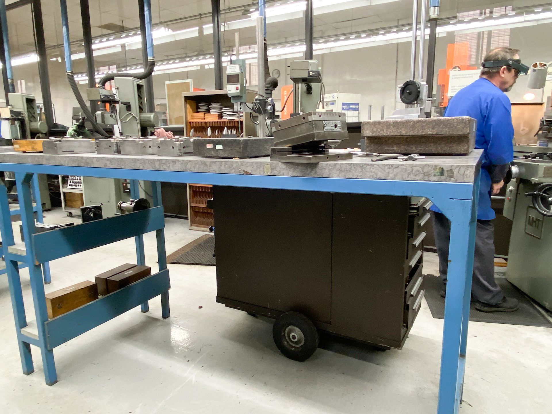 Work Table with Shelving (Blue)