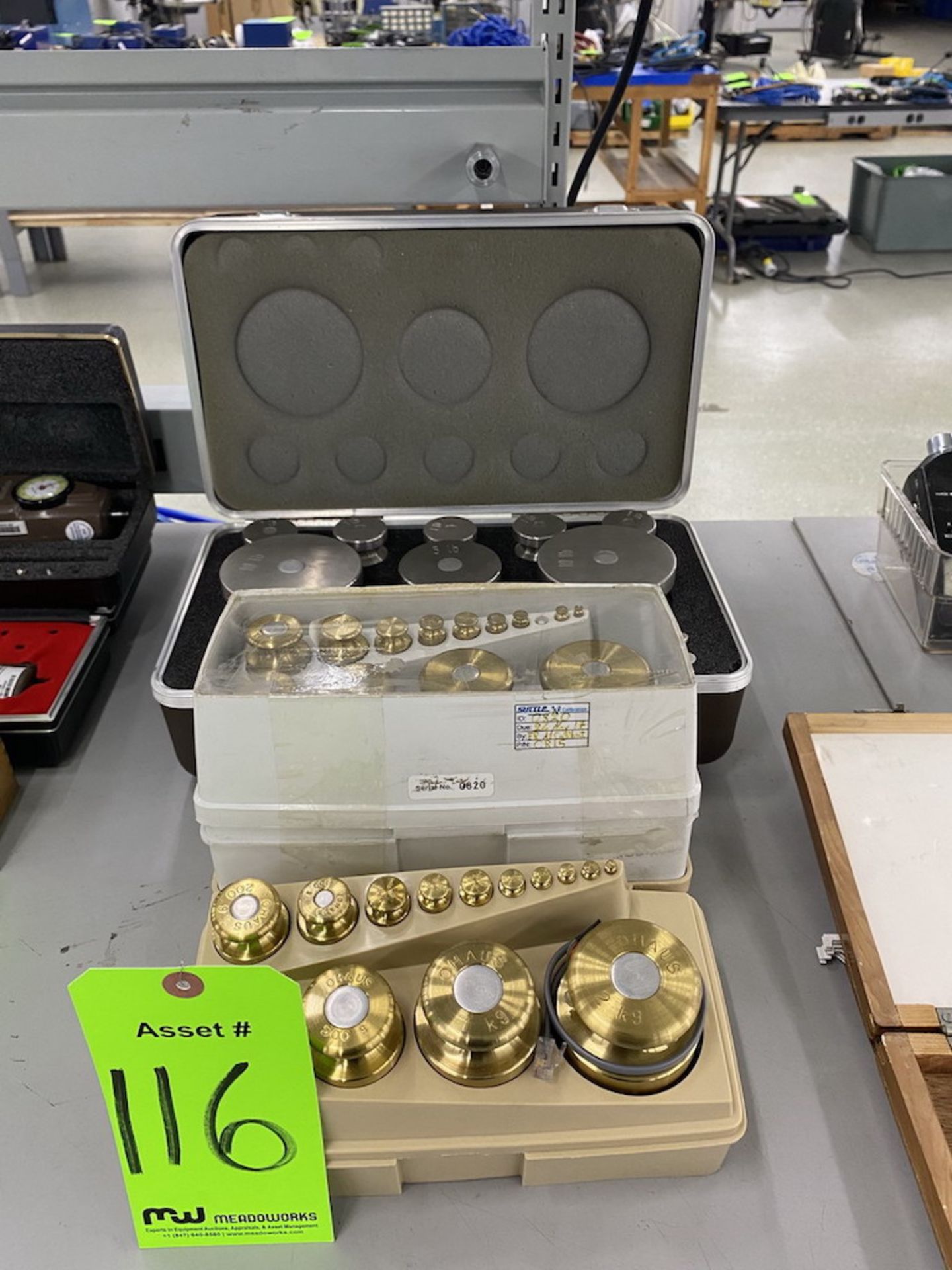 (3) Sets Of Various Size Re-Calibration Weights Ranging From 10Lbs, 2Kg