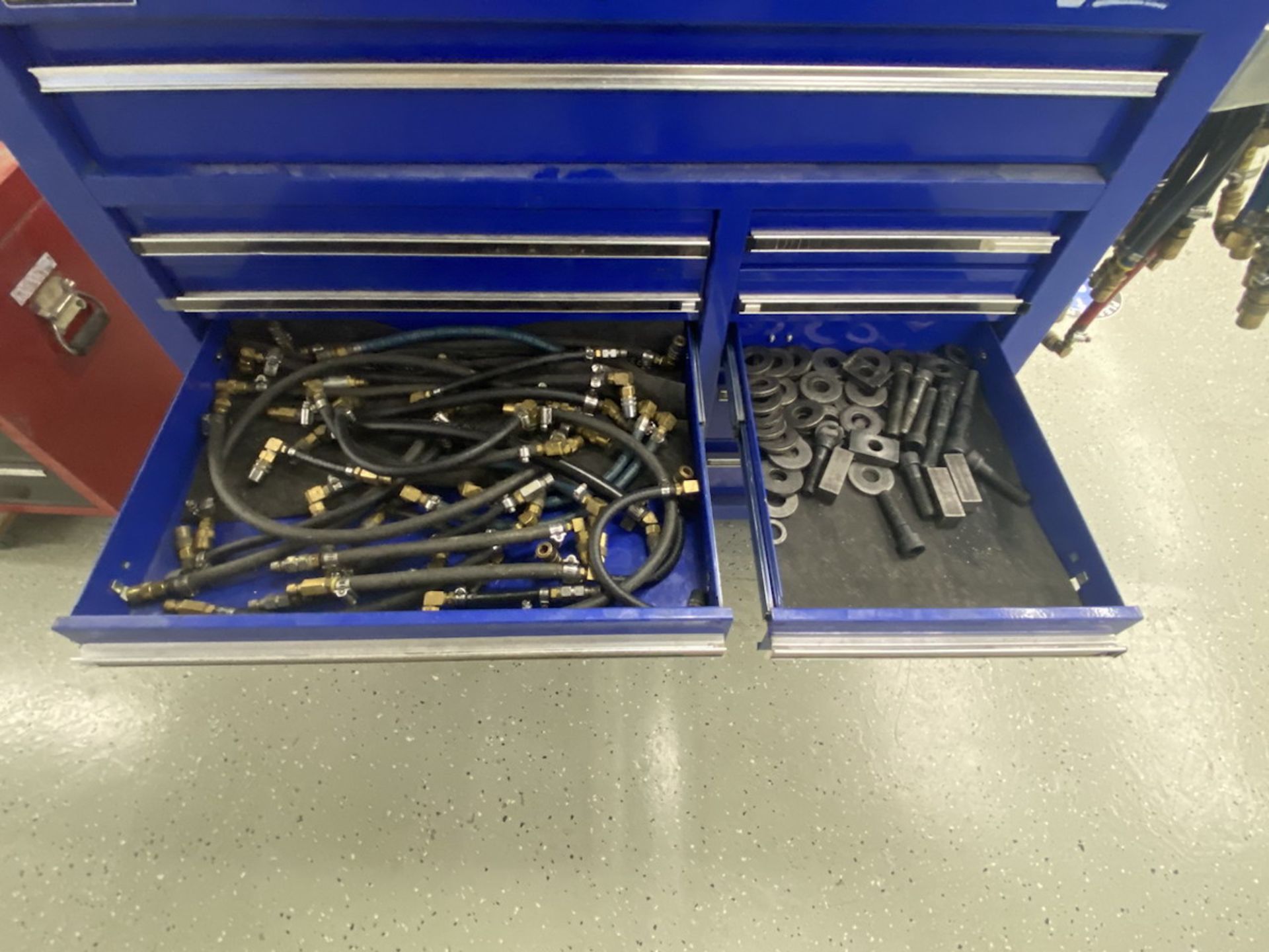 Homak 42"x 18" Tool Box & Contents Incl. Screwdrivers, Pliers, Eye Bolts, Air Hoses, Hose Fittings - Image 11 of 14