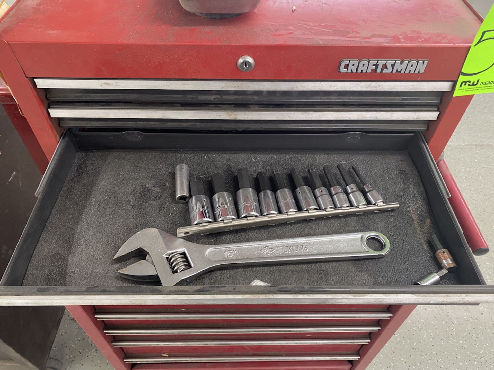 Craftsman 27" x 18" Tool Box with Contents incl. Screwdrivers, Rubber Hammers, and Wrenches - Image 5 of 11