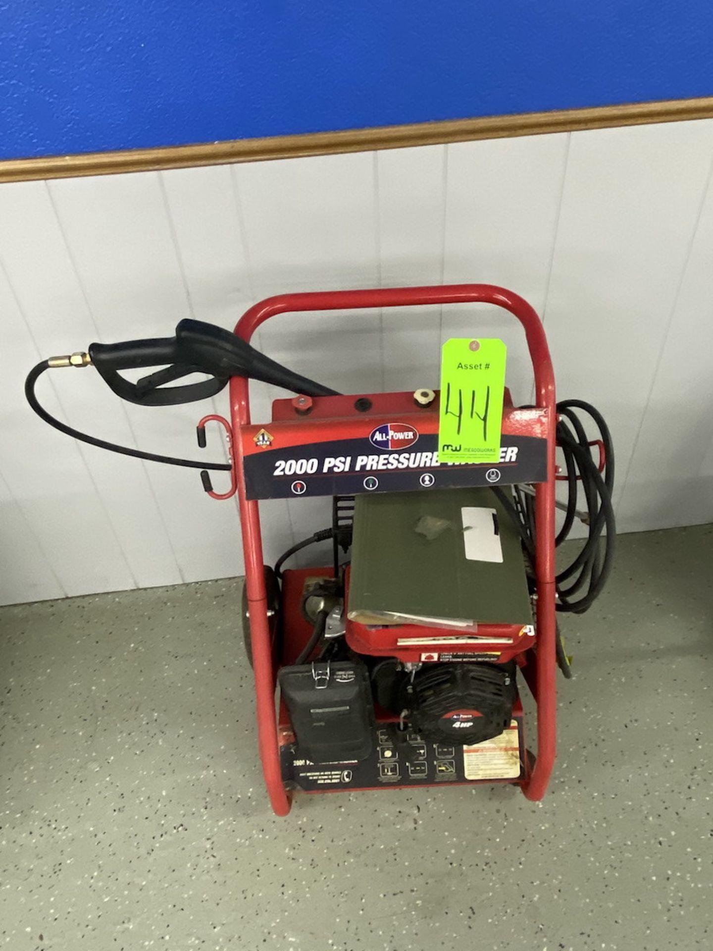 All Power Model APW5105, 2000 PSI Pressure Washer 4 HP