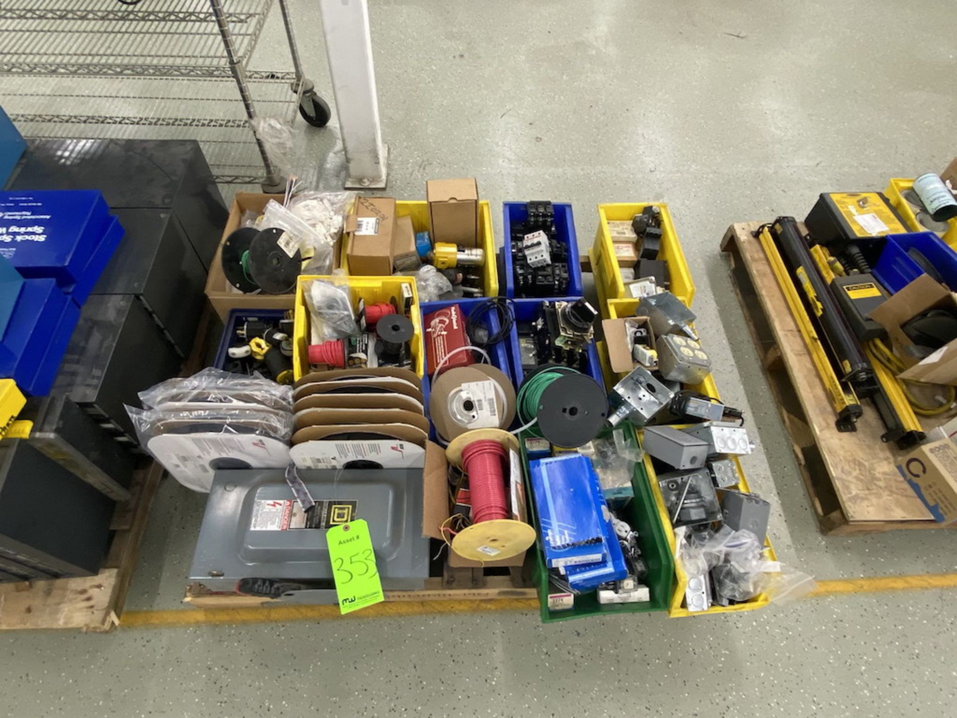 (1) Pallet Of Assorted Electrical Wire, Aluminum Covers, and Outlets - Image 2 of 3