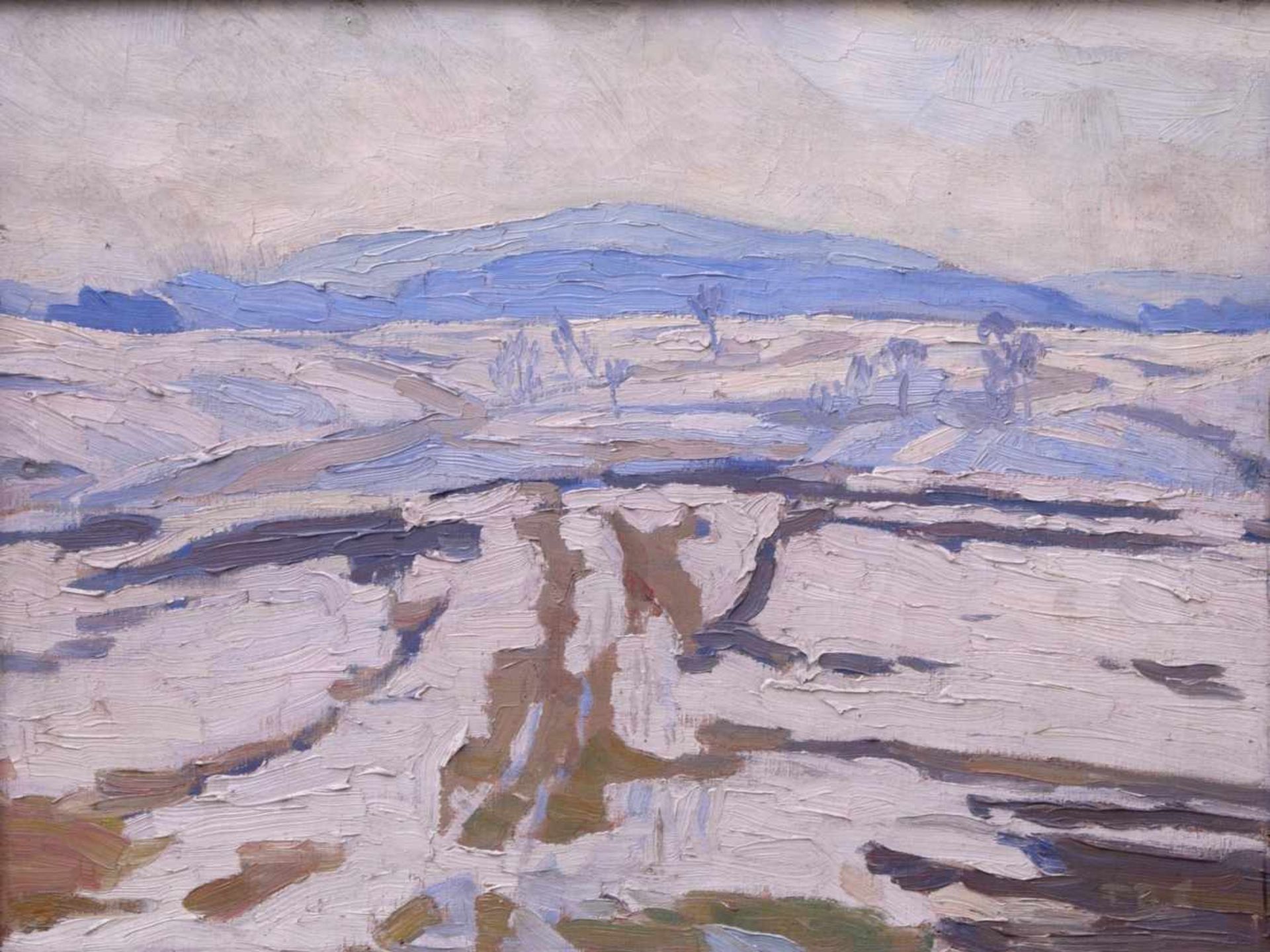 Schwemmer, Friedrich Rudolf (vor 1900 nach 1940) - Winterlandschaft um 1915Expressionistische - Image 2 of 5