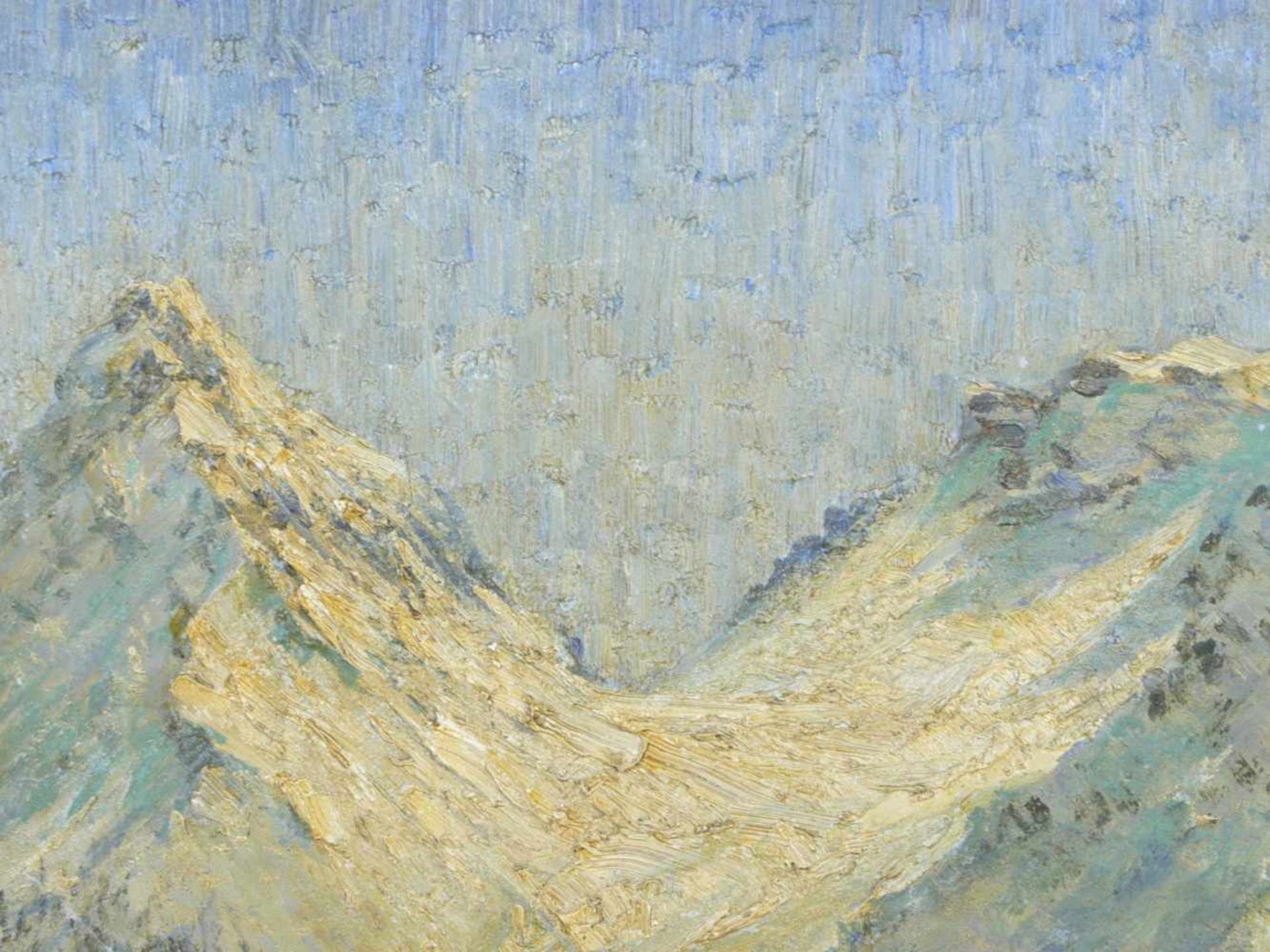 Koch, Michel (1853-1927) - Winterlandschaft Arosa 1915Winterliche Gebirgslandschaft mit idyllisch - Image 6 of 6