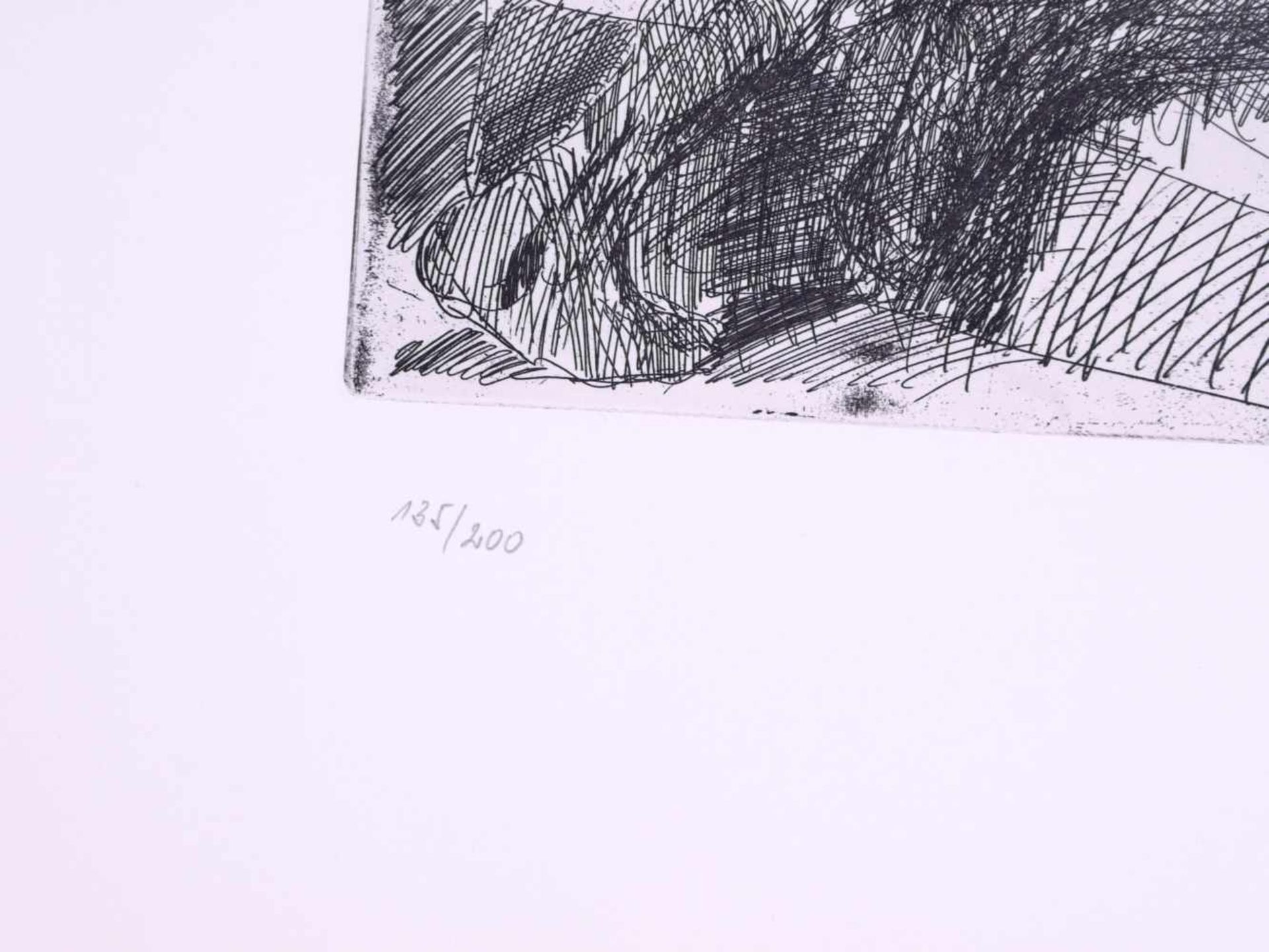 Hrdlicka, Alfred (1928-2009) - Erotische Radierung 135/200Darstellung eines Liebespaares beim Akt. - Image 3 of 4