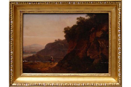 Altmeisterlich - Arkadische Landschaft 18. Jhd.Vor dem Hintergrund einer mediterranen - Bild 1 aus 10