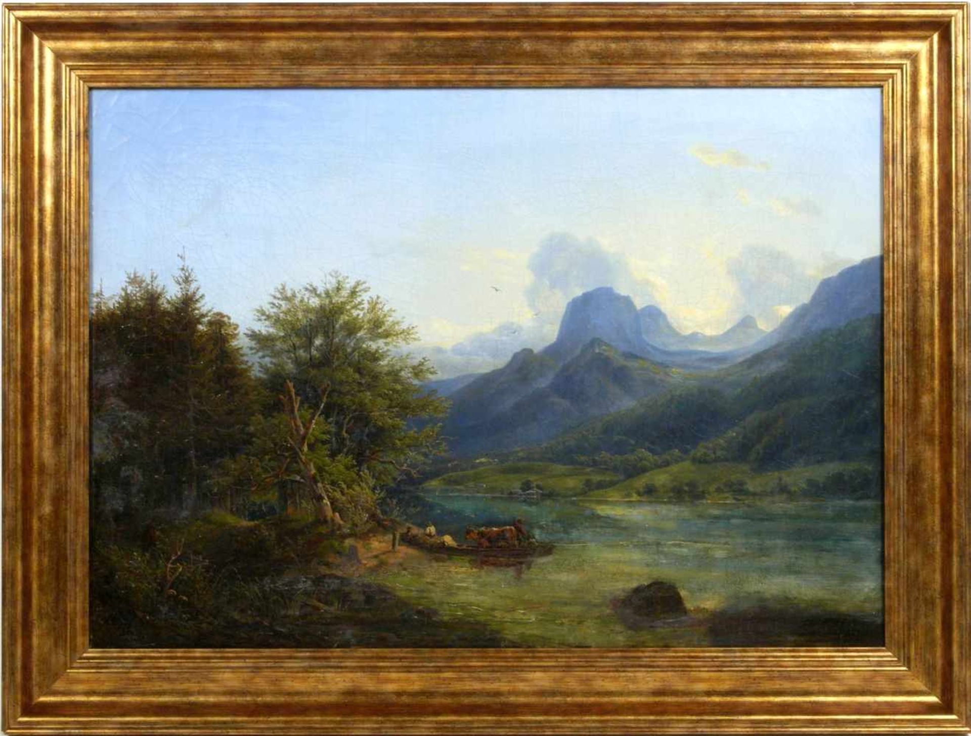 Ott, Johann Nepomuk (1804 - 1870) - Der Hintersee bei Berchtesgaden 1842Landschaftliche