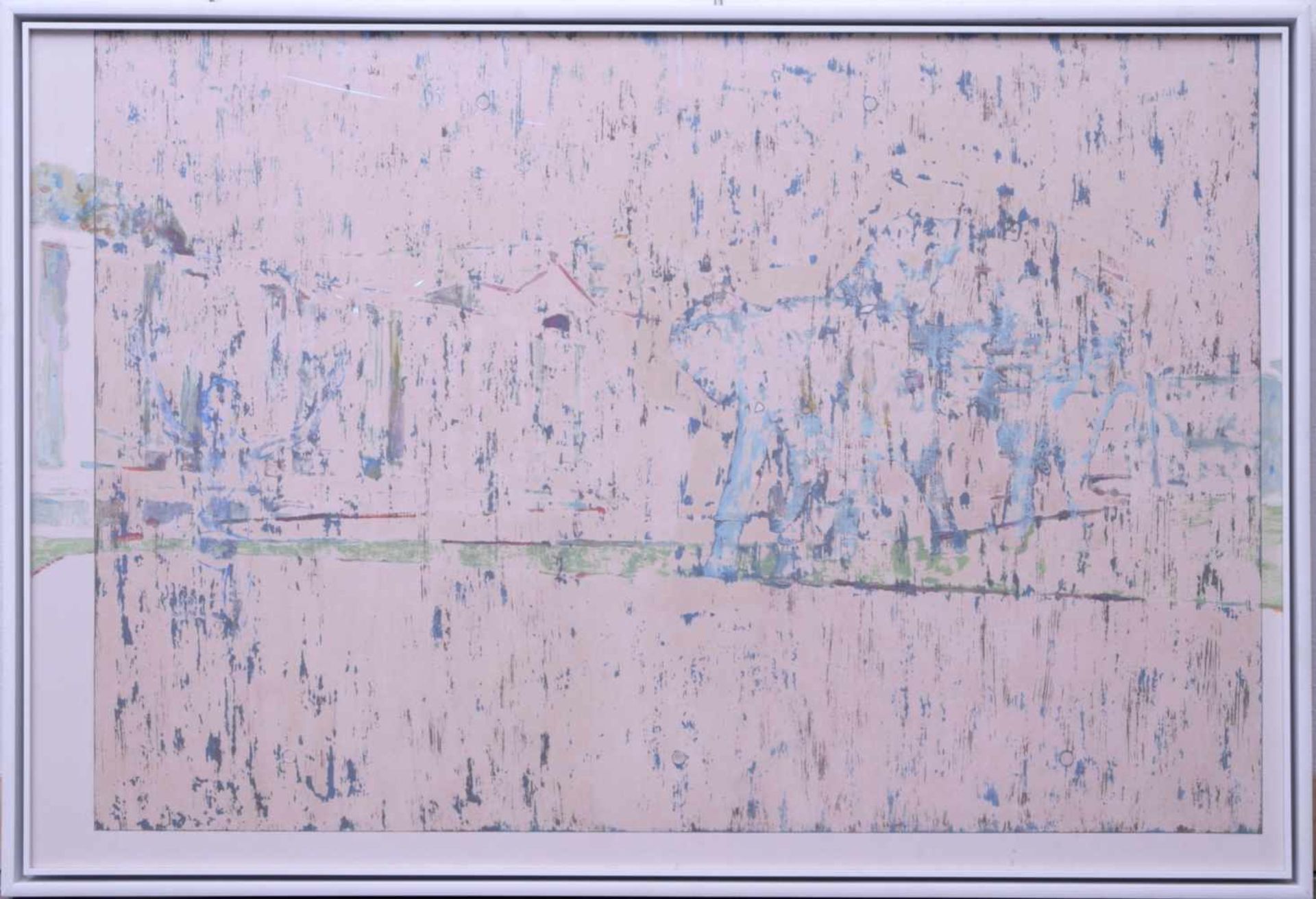 Dauphin, Peter genannt Muth (Nürnberg 1957) - Großformatiges Gemälde SavanneAbstraktes Querformat,