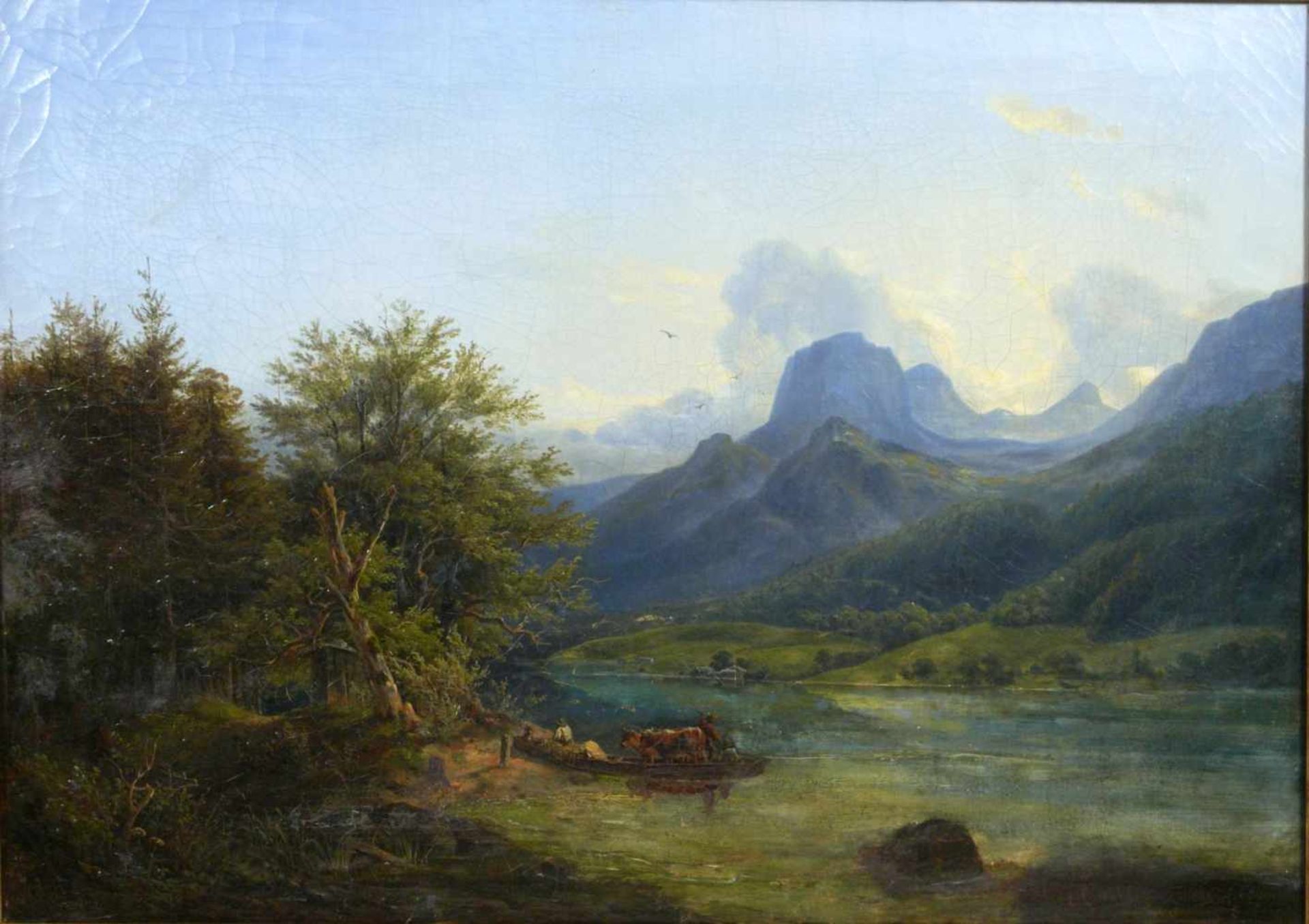 Ott, Johann Nepomuk (1804 - 1870) - Der Hintersee bei Berchtesgaden 1842Landschaftliche - Image 2 of 6