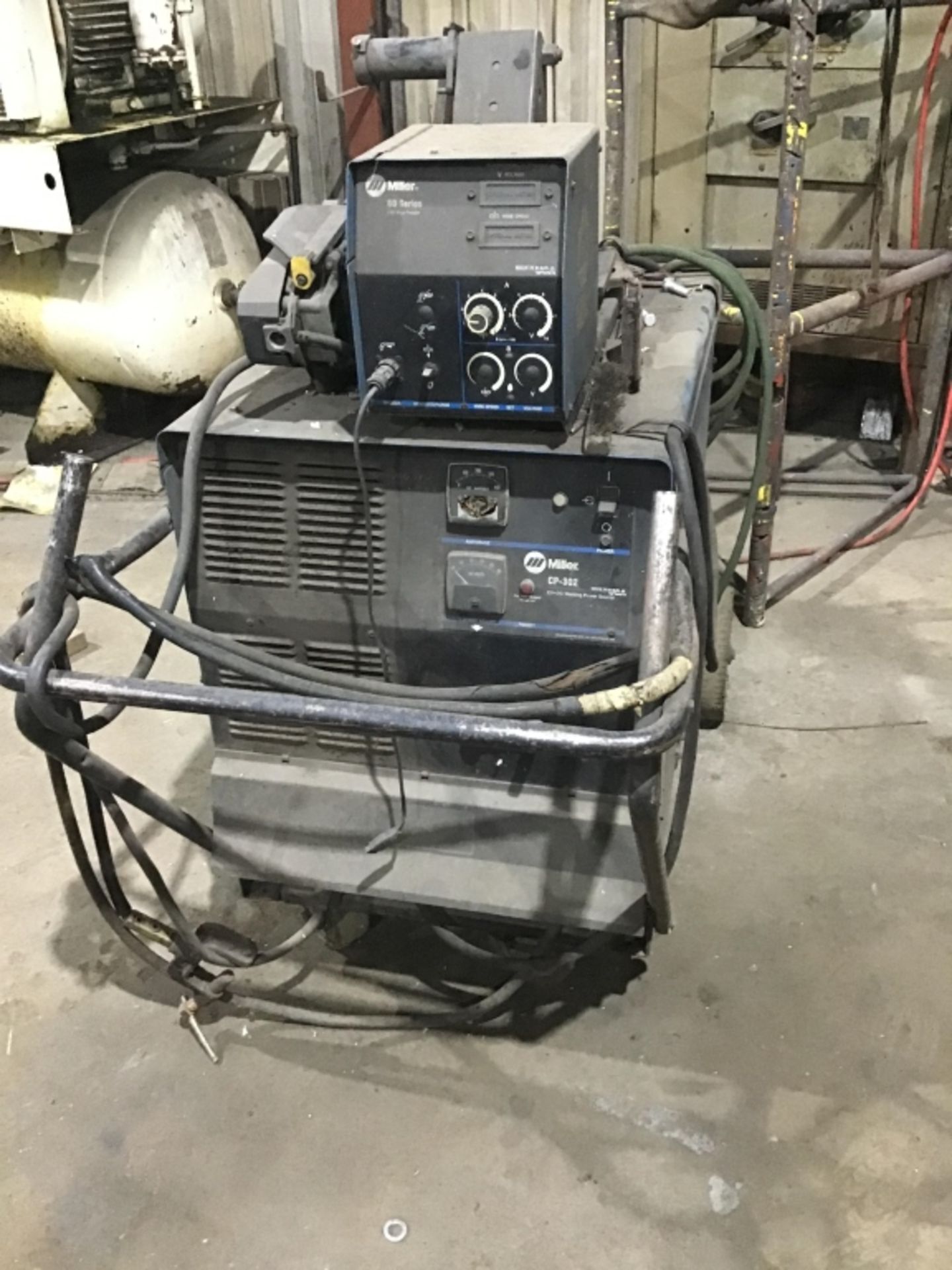 Miller CP-302 CV-DC Welding Power Source with 60 series 24 volt wire feeder