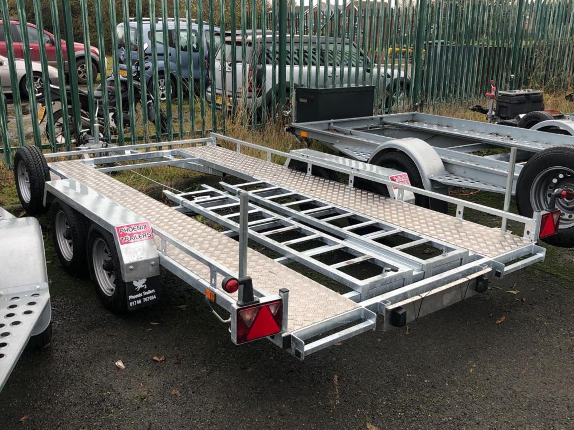 TWIN AXLE 2 TONNE PHOENIX TRAILER C/W RAMPS & SPARE WHEEL, 3.6M LONG, 1.8M WIDE *NO VAT*