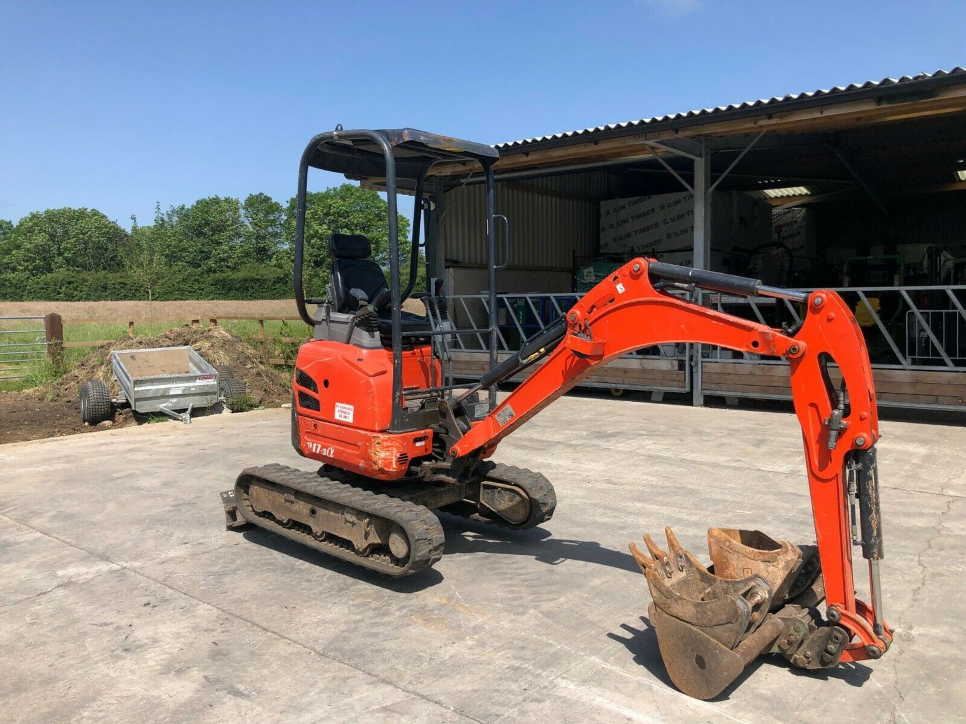 KUBOTA U17-3A EXCAVATOR, 1.7 TON, COMPLETE WITH 3 BUCKETS, YEAR 2014 *PLUS VAT*