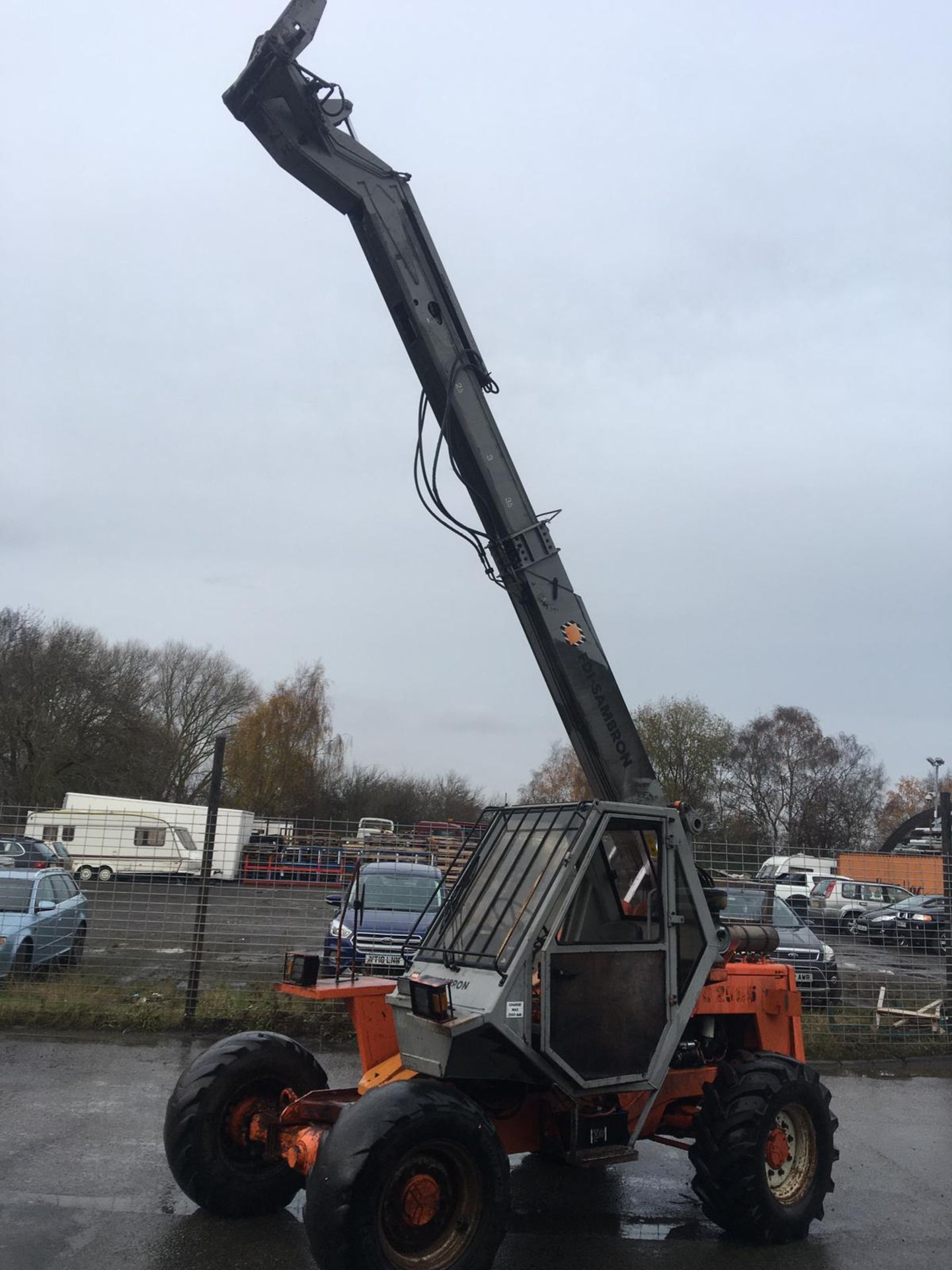 1989/F REG FDI-SAMBRON ORANGE TELEHANDLER DIESEL, GROSS MASS 8520 KG, RUNS, WORKS & LIFTS *NO VAT* - Image 5 of 19