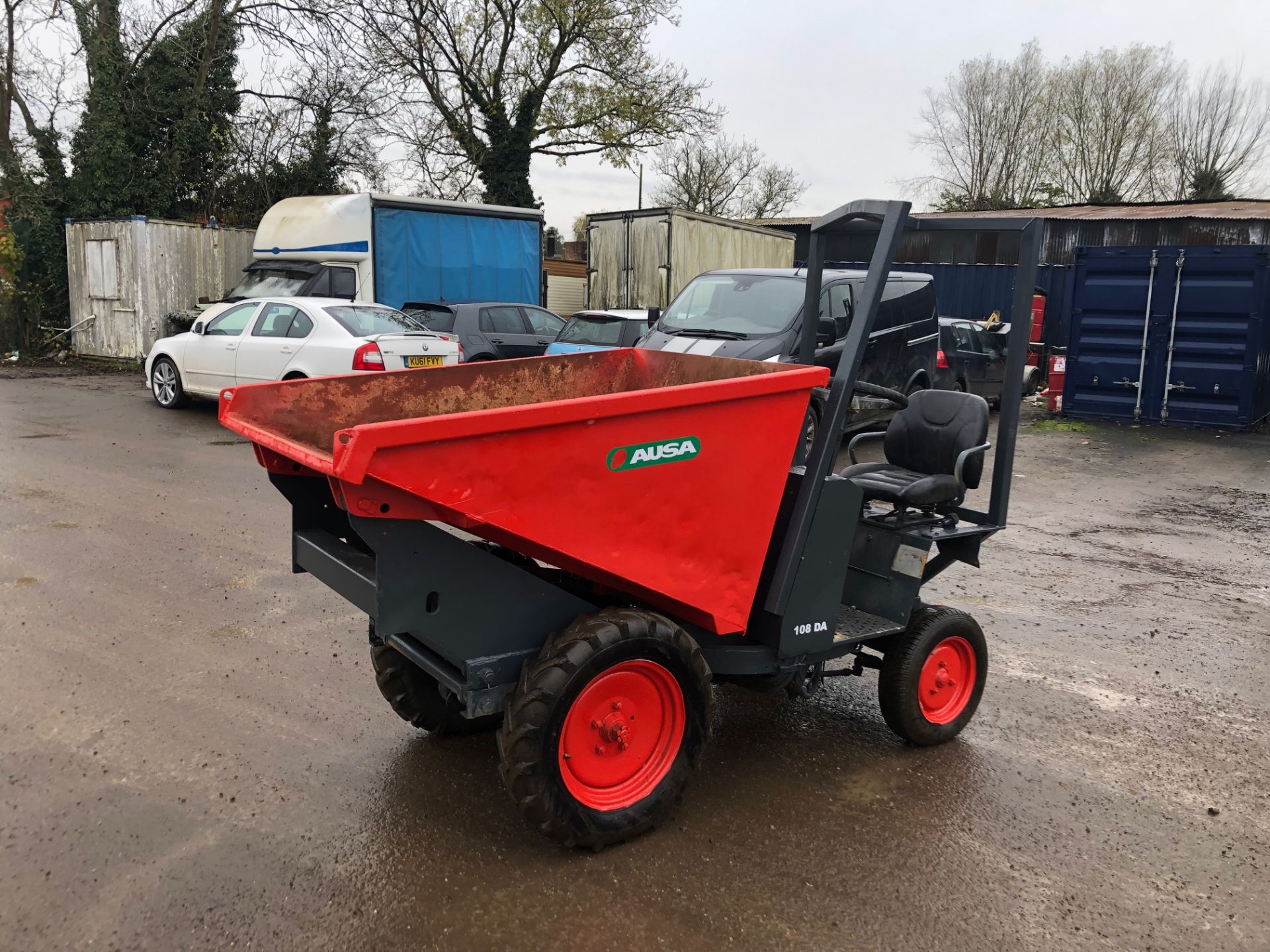 AUSA 108DA 2WD HIGH TIP DUMPER, GEARS, AND BRAKES GOOD *PLUS VAT* - Image 2 of 5