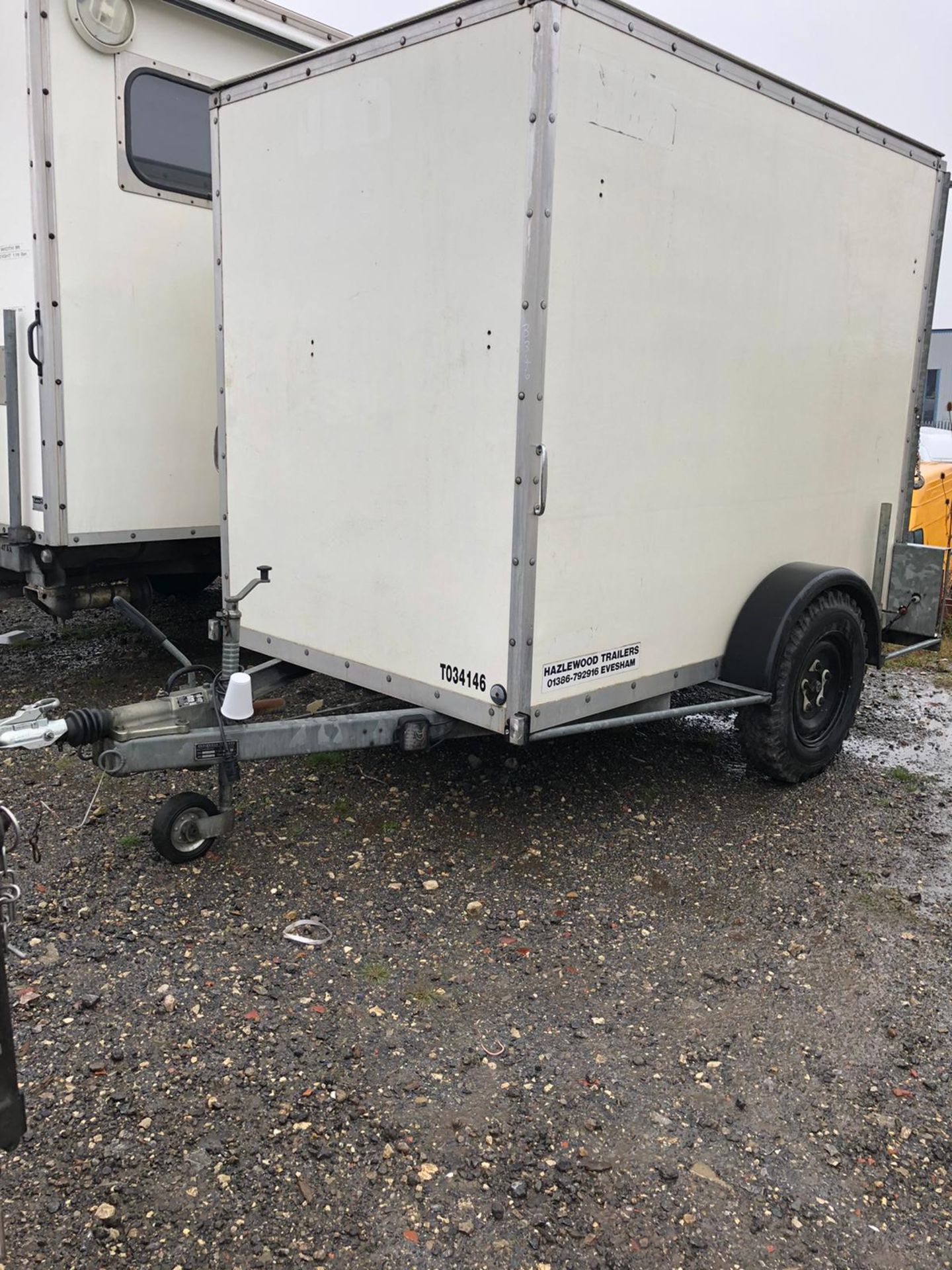 HAZELWOOD BOX TRAILER, IN GOOD CONDITION, DROP DOWN BACK DOOR, BRAKES WORK GOOD *NO VAT*