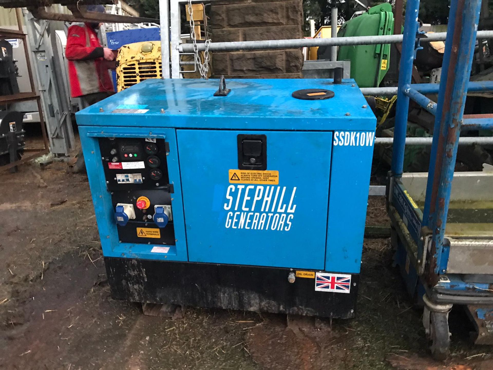 STEPHILL SSDK10W GENERATOR, 10 KVA, KUBOTA 3 CYL DIESEL ENGINE, 4-WAY FORKLIFT ENTRY *PLUS VAT*