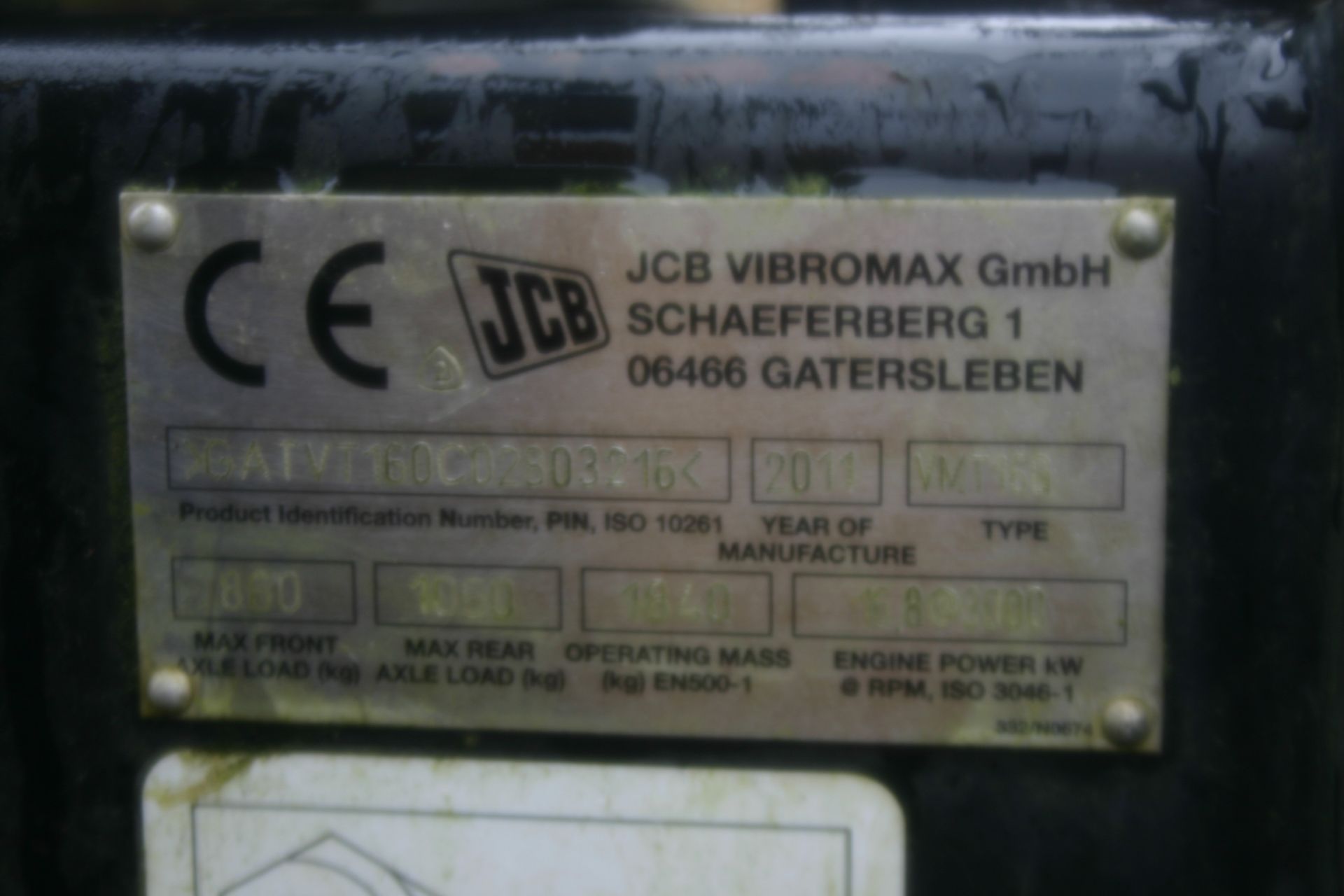 JCB VIBROMAX VMT 160 RIDE ON VIBRATING ROLLER, YEAR 2011, BELIEVED TO HAVE DONE 390 HOURS *PLUS VAT* - Image 5 of 5