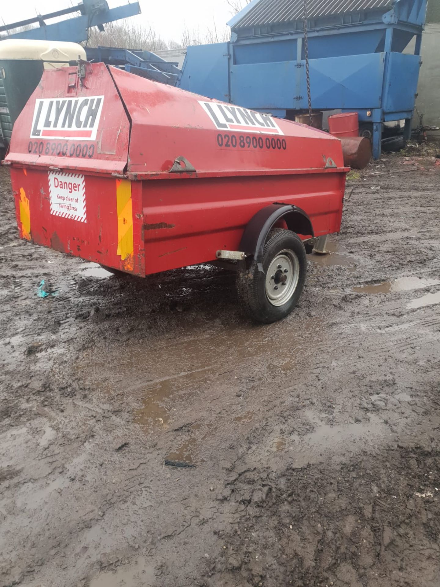 1000L BUNDED DIESEL BOWSER WORKING MANUAL PUMP, GOOD TYRES *NO VAT* - Image 2 of 4