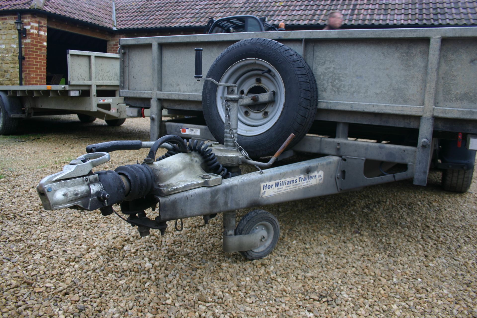IFOR WILLIAMS 126G TWIN AXLE TRAILER, YEAR 2015, C/W REAR RAMPS, SIDES & SPARE WHEEL *PLUS VAT* - Image 3 of 9