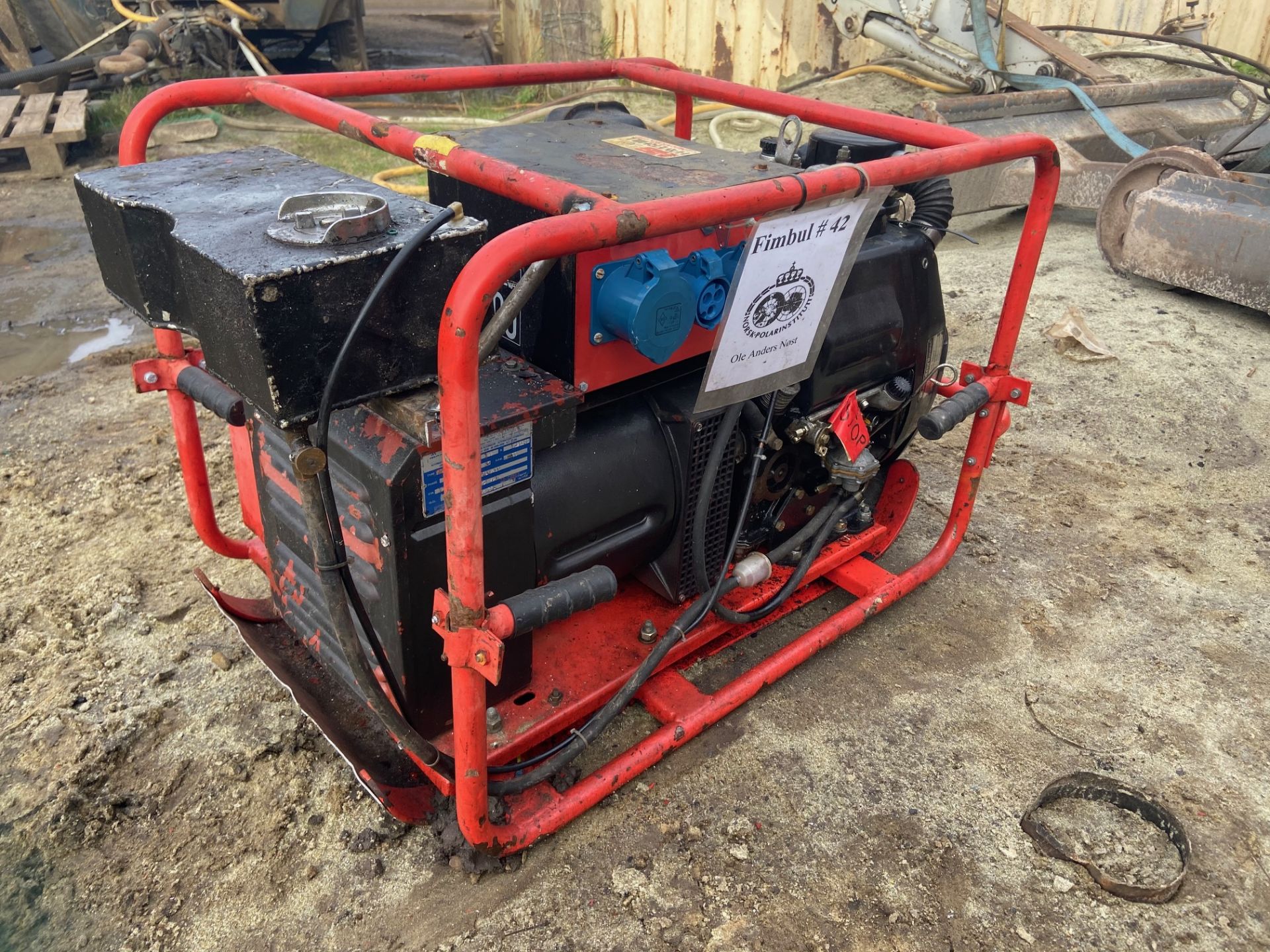 12.5 KVA DIESEL GENERATOR, ONLY 850 HOURS, 2 CYLINDER RUGERINNI DIESEL ELECTRIC START ENGINE