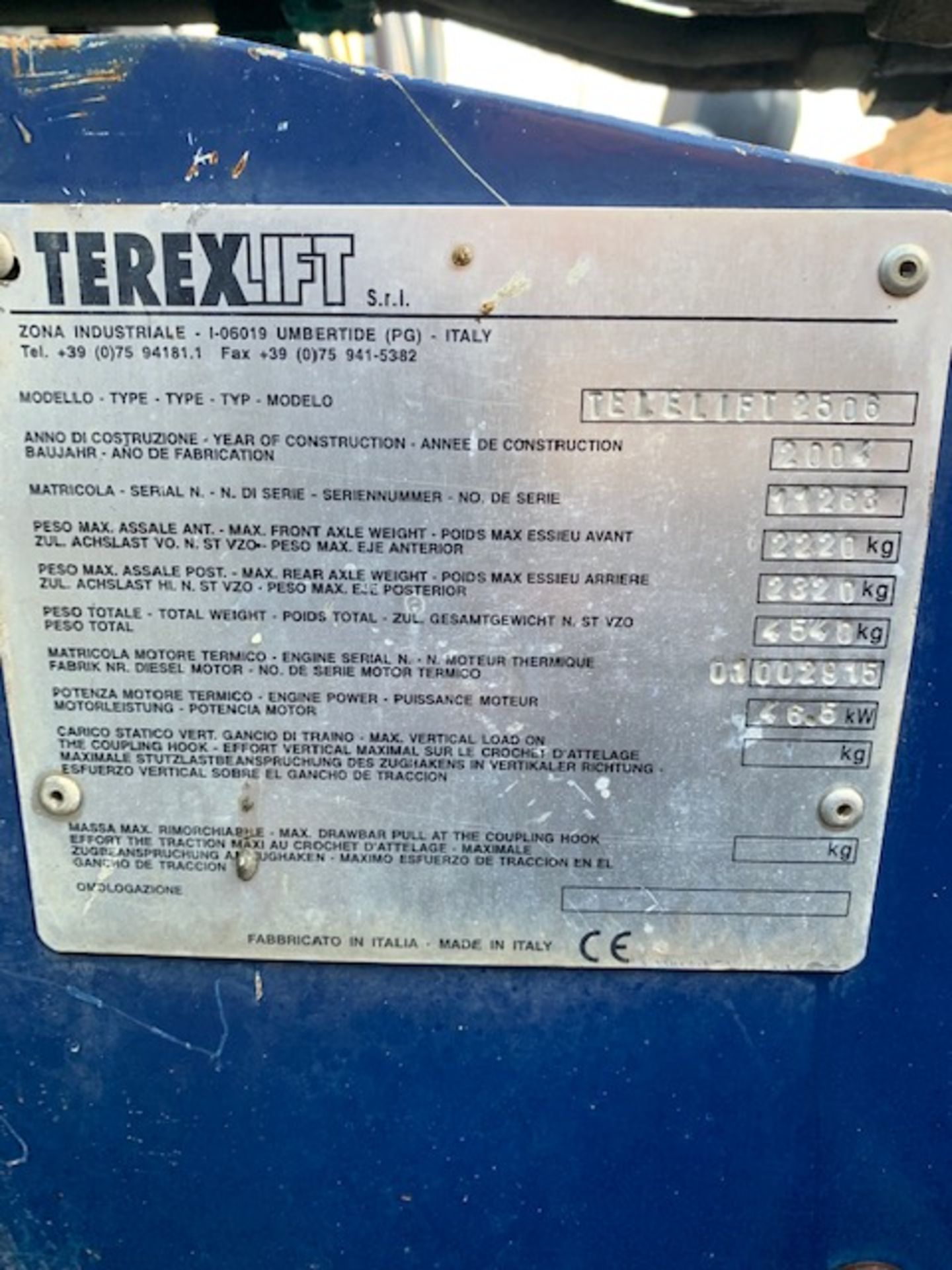 2004 TEREX 2506 COMPACT TELEHANDLER, DOOR MISSING, DAMAGED ENGINE COVER, WORKS & OPERATES *PLUS VAT* - Image 6 of 9